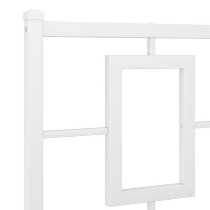 Giroletto con Testiera e Pediera Metallo Bianco 140x200 cm