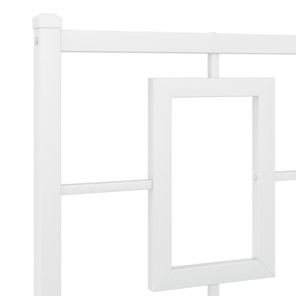 Giroletto con Testiera e Pediera Metallo Bianco 193x203 cm