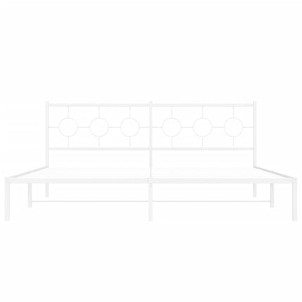 Giroletto con Testiera Metallo Bianco 193x203 cm