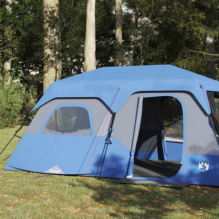 Tenda Campeggio 9 Persone Verde Rilascio Rapido Impermeabile