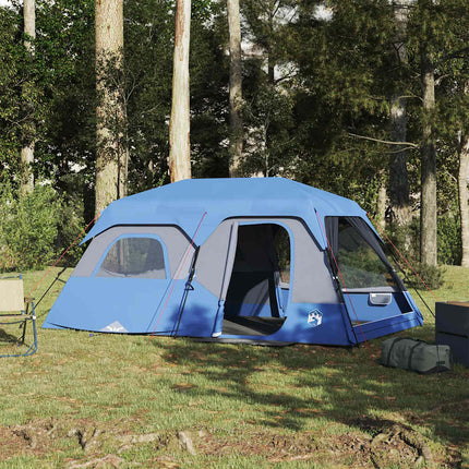 Tenda Campeggio 9 Persone Verde Rilascio Rapido Impermeabile