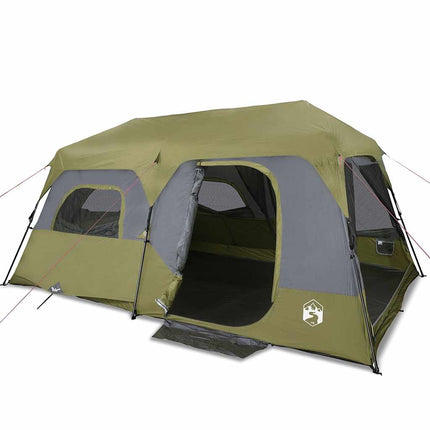 Tenda Campeggio 9 Persone Blu Rilascio Rapido Impermeabile