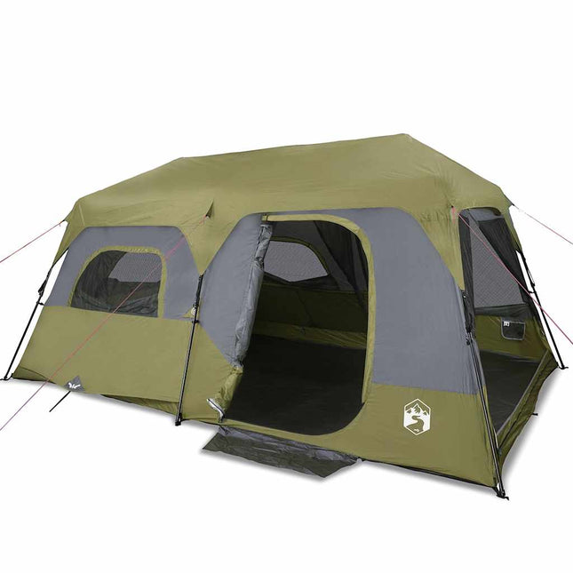 Tenda Campeggio 9 Persone Blu Rilascio Rapido Impermeabile