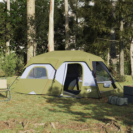 Tenda Campeggio 9 Persone Blu Rilascio Rapido Impermeabile