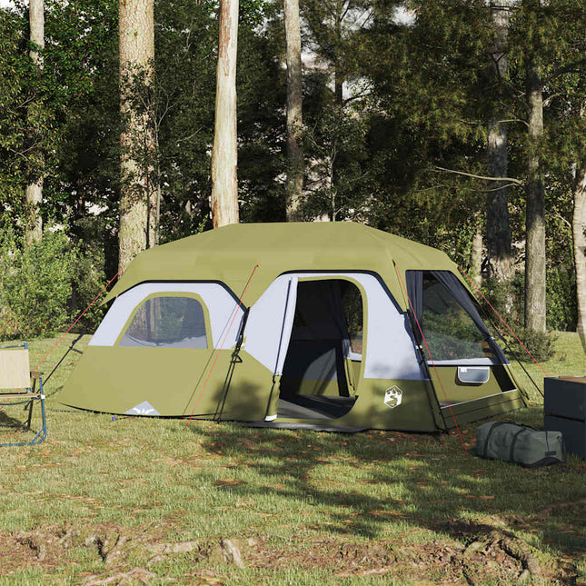 Tenda Campeggio 9 Persone Blu Rilascio Rapido Impermeabile