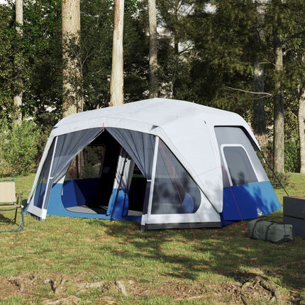Tenda Famiglia con LED 10 Persone Verde Chiaro Rilascio Rapido