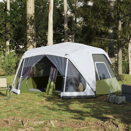 Tenda Famiglia con LED 10 Persone Blu Chiaro a Rilascio Rapido