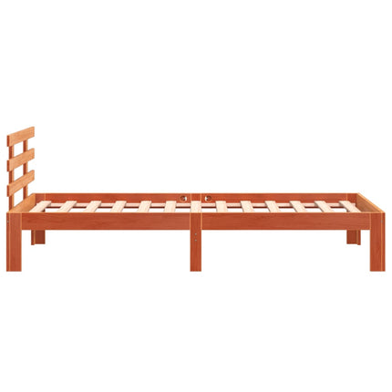 Letto senza Materasso Marrone Cera 90x190 cm in Legno di Pino