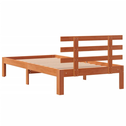 Letto senza Materasso Marrone Cera 90x190 cm in Legno di Pino