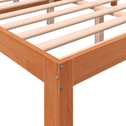 Letto senza Materasso Marrone Cera 140x190 cm in Legno di Pino