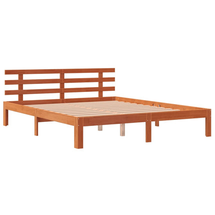 Letto senza Materasso Marrone Cera 180x200 cm in Legno di Pino