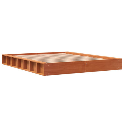 Letto senza Materasso Marrone Cera 160x200 cm in Legno di Pino