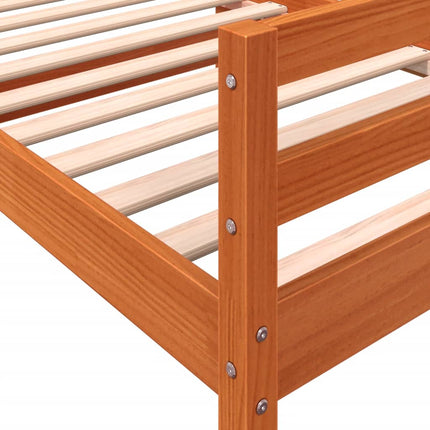 Letto senza Materasso Marrone Cera 90x190 cm in Legno di Pino