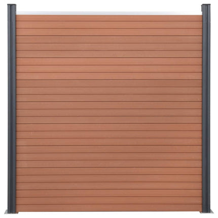 Set Pannello di Recinzione Marrone 699x186 cm in WPC