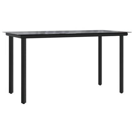 Set da Pranzo da Giardino 9 pz con Cuscini in Polyrattan Grigio
