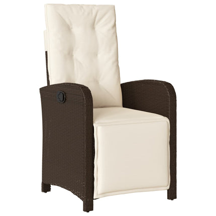 Set BistrÃƒÆ’Ã‚Â² 3 pz con Cuscini Marrone in Polyrattan