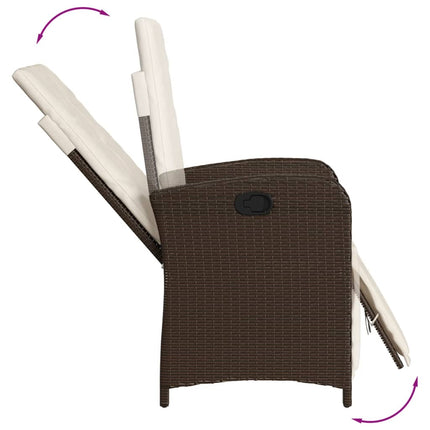 Set BistrÃƒÆ’Ã‚Â² 3 pz con Cuscini Marrone in Polyrattan