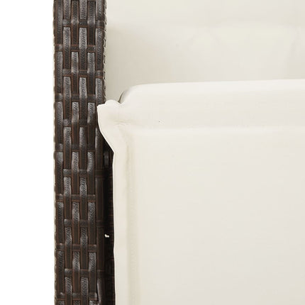 Set BistrÃƒÆ’Ã‚Â² 3 pz con Cuscini Marrone in Polyrattan