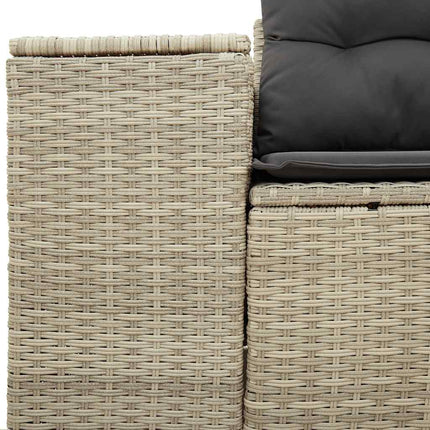 Divano da Giardino con Cuscini 2 Posti Grigio Chiaro Polyrattan