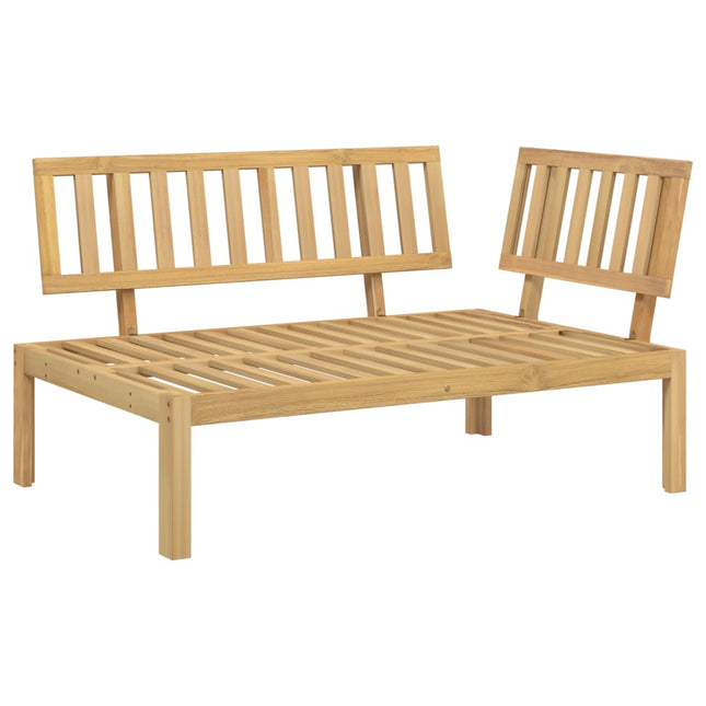Divano Angolare da Giardino Pallet in Legno Massello di Acacia