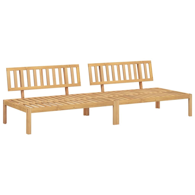 Divani Centrali da Giardino Pallet 2pz Legno Massello di Acacia