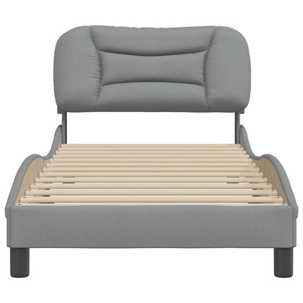 Giroletto senza Materasso Grigio Chiaro 90x190 cm Tessuto
