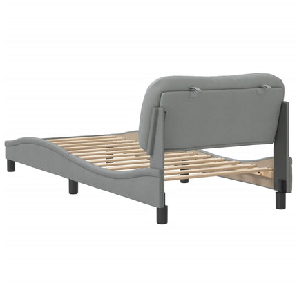 Giroletto senza Materasso Grigio Chiaro 90x190 cm Tessuto