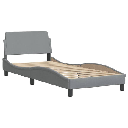 Giroletto senza Materasso Grigio Chiaro 90x190 cm Tessuto