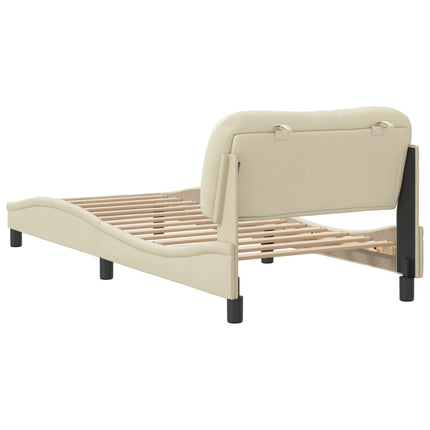 Giroletto senza Materasso Crema 90x190 cm in Tessuto