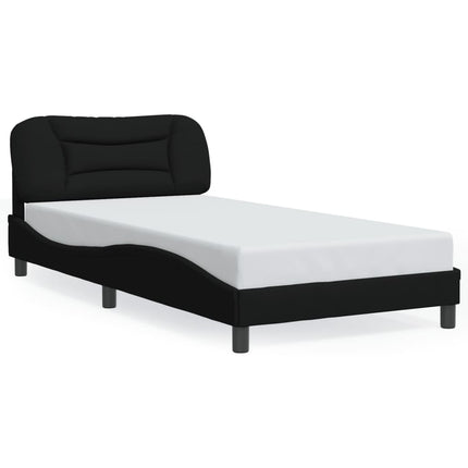 Giroletto senza Materasso Nero 100x200 cm in Tessuto