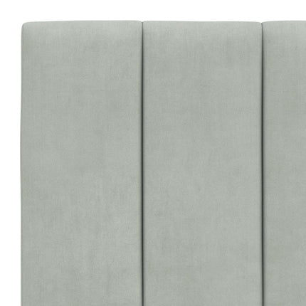 Giroletto senza Materasso Grigio Chiaro 90x200 cm Velluto