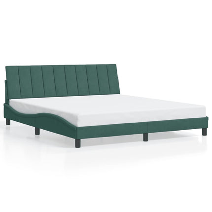 Giroletto senza Materasso Verde Scuro 180x200 cm in Velluto