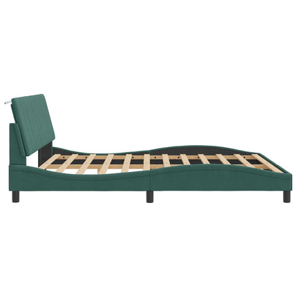 Giroletto senza Materasso Verde Scuro 180x200 cm in Velluto