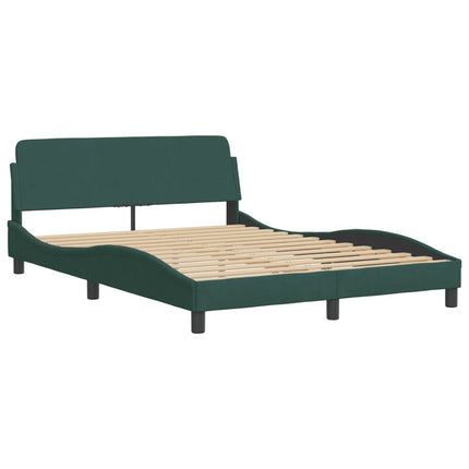 Giroletto senza Materasso Verde Scuro 120x200 cm in Velluto