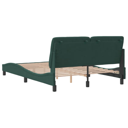 Giroletto senza Materasso Verde Scuro 120x200 cm in Velluto