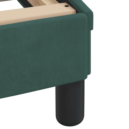 Giroletto senza Materasso Verde Scuro 120x200 cm in Velluto