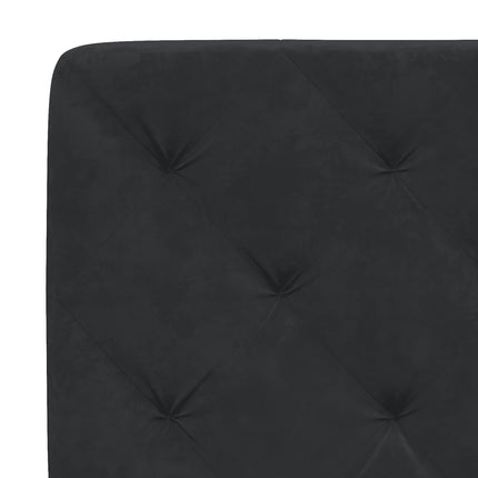 Giroletto senza Materasso Nero 140x200 cm in Velluto