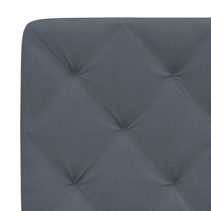 Giroletto senza Materasso Grigio Scuro 160x200 cm Velluto