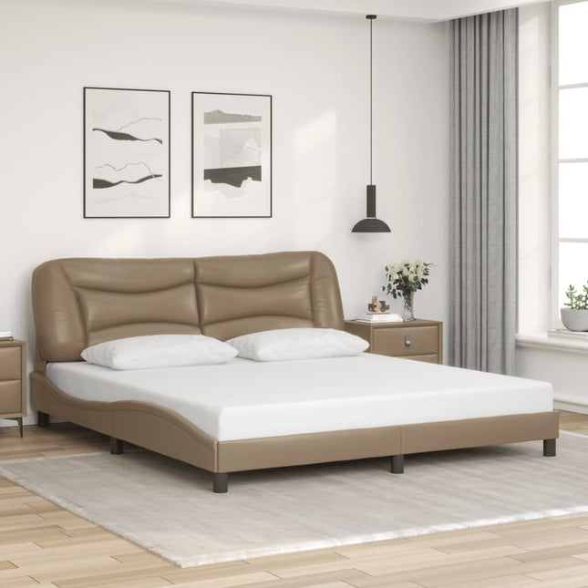 Giroletto con Testiera Cappuccino 180x200 cm in Similpelle