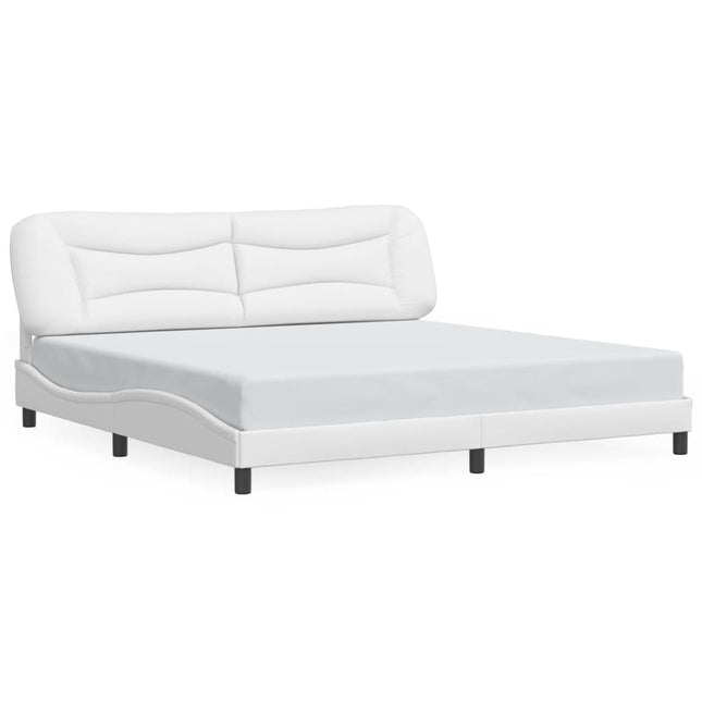 Giroletto con Testiera Bianco 200x200 cm in Similpelle