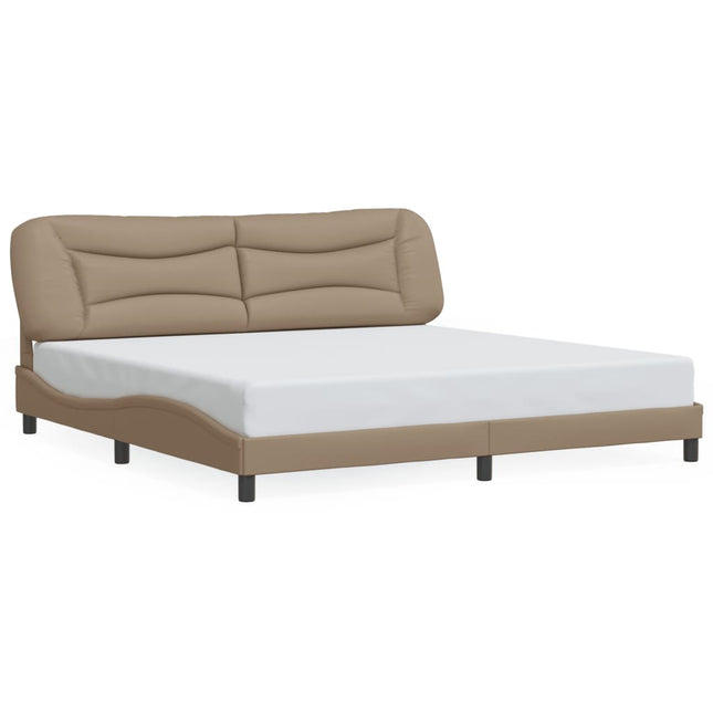 Giroletto con Testiera Cappuccino 200x200 cm in Similpelle