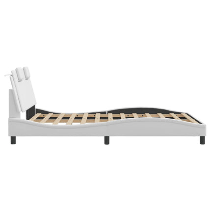 Giroletto con Testiera Bianco 140x190 cm in Similpelle