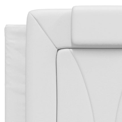 Giroletto con Testiera Bianco 140x190 cm in Similpelle