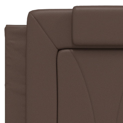 Giroletto con Testiera Marrone 140x190 cm in Similpelle