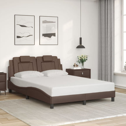 Giroletto con Testiera Marrone 140x190 cm in Similpelle