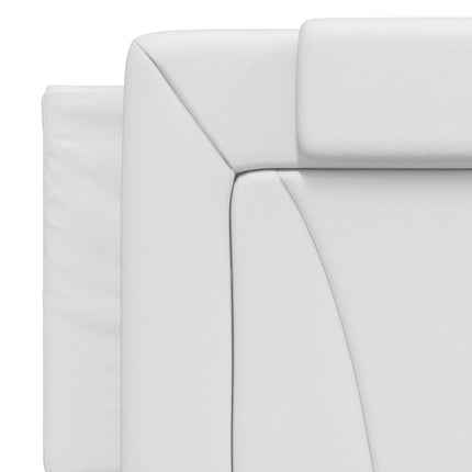Giroletto con Testiera Bianco 160x200 cm in Similpelle