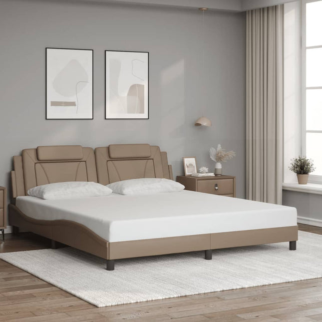 Giroletto con Testiera Cappuccino 180x200 cm in Similpelle