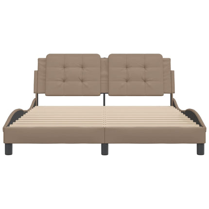 Giroletto con Testiera Cappuccino 160x200 cm in Similpelle