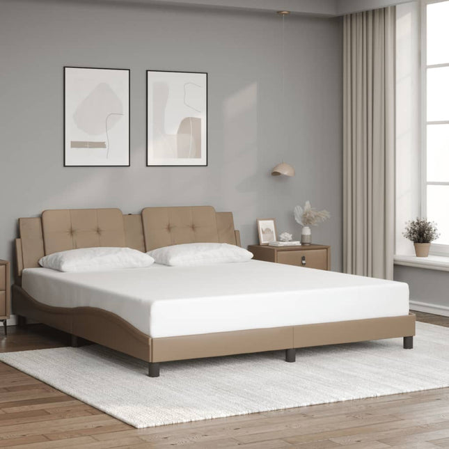 Giroletto con Testiera Cappuccino 180x200 cm in Similpelle