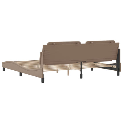 Giroletto con Testiera Cappuccino 200x200 cm in Similpelle